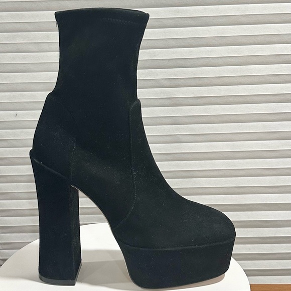 🌹STUART WEITZMAN🌹 Skyhigh Black Platform Booties Size: 8 - Picture 4 of 14
